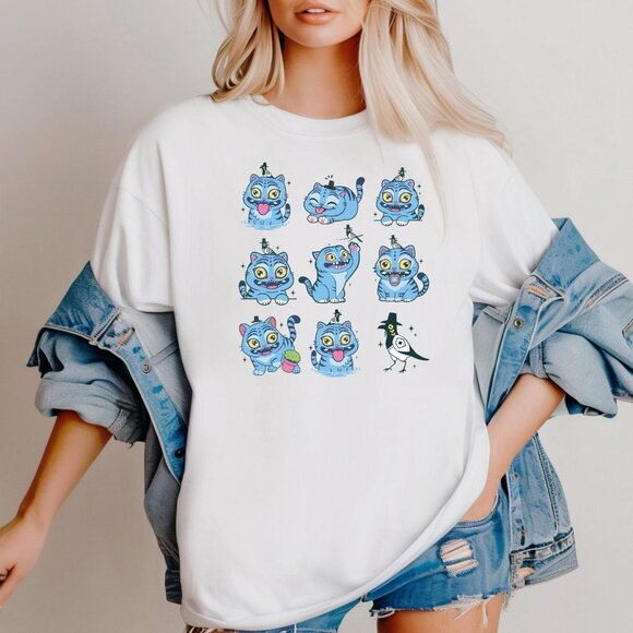 Cute Demon Hunter Tiger Comfort Shirt, Derpy the Tiger And Bird Demon Hunter 99 - Picture 1 of 5